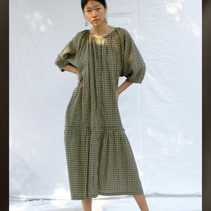 Brand new Micaela Greg Mette Gingham MIDI Dress